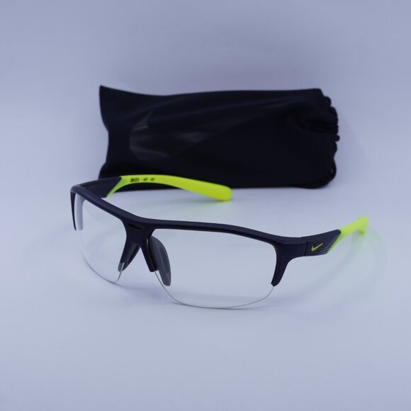 Nike RUN X2 D 457 Sunglasses Matte Obsidian Shield Frame, Volt Lenses - Picture 10 of 10